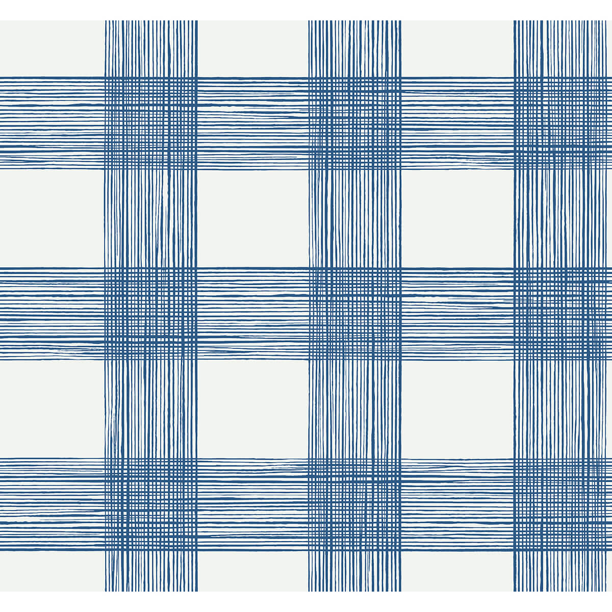 Scarborough Indigo Striated Plaid Wallpaper - York Wallcoverings - 2927-80902 - York Wallcoverings Wallpaper