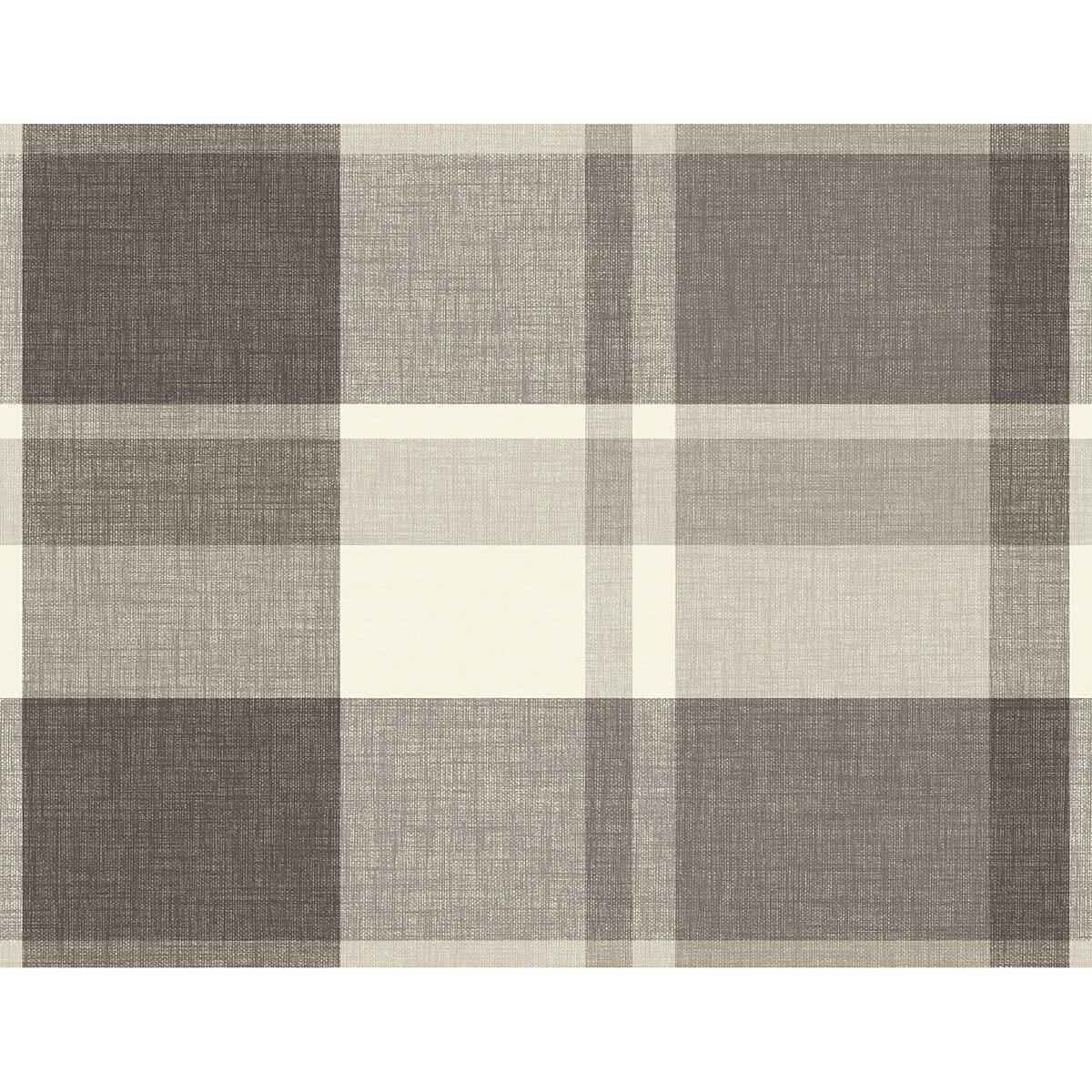 Madaket Charcoal Plaid Wallpaper - York Wallcoverings - 2927-81100