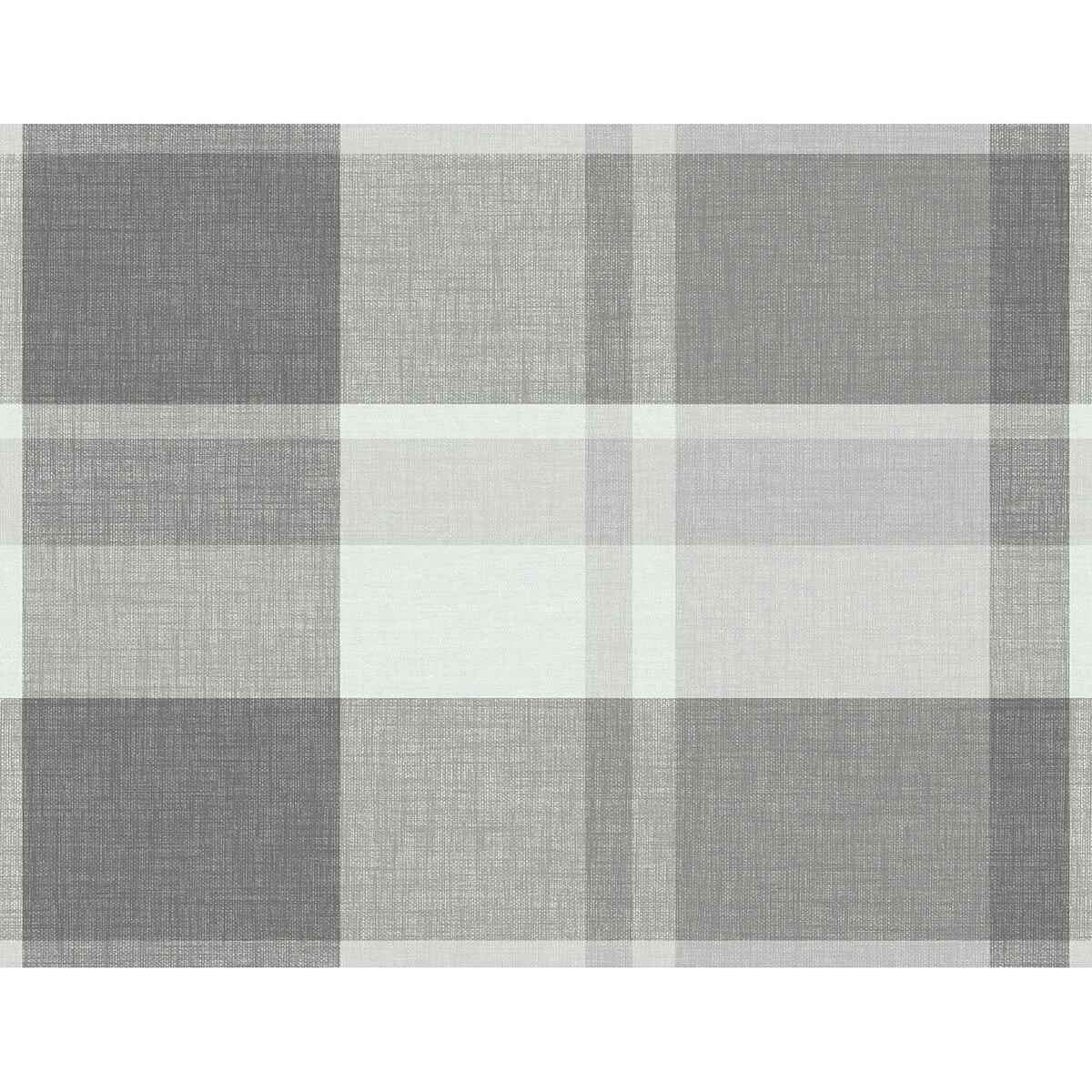 Madaket Dark Grey Plaid Wallpaper - York Wallcoverings - 2927-81108