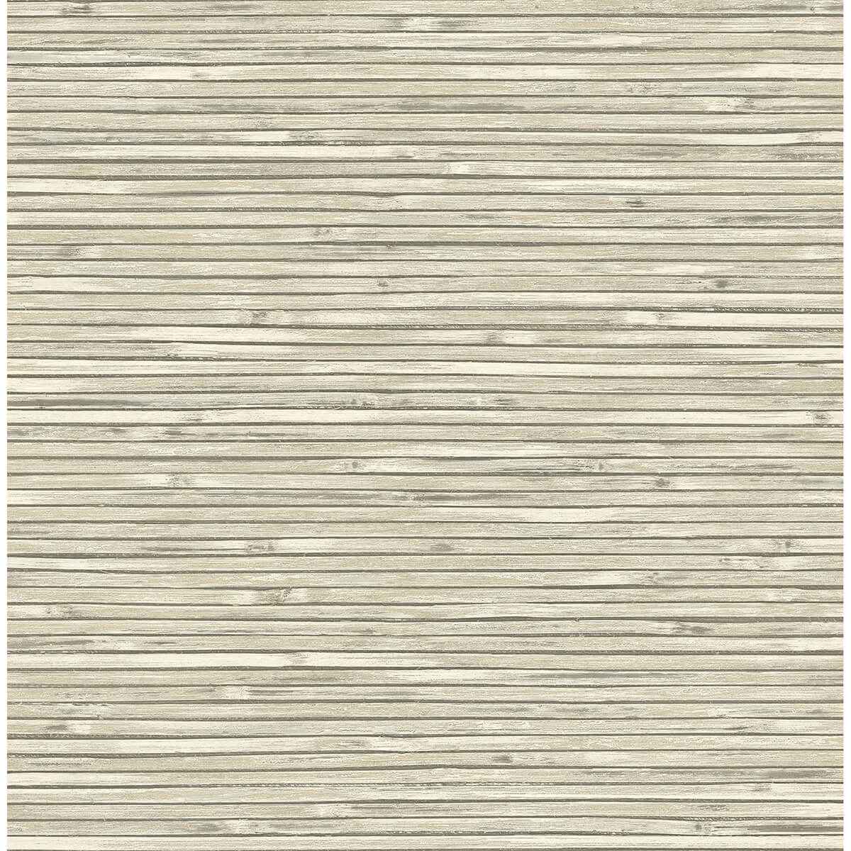 Bellport Ivory Wooden Slat Wallpaper - York Wallcoverings - 2927-81305 - York Wallcoverings Wallpaper