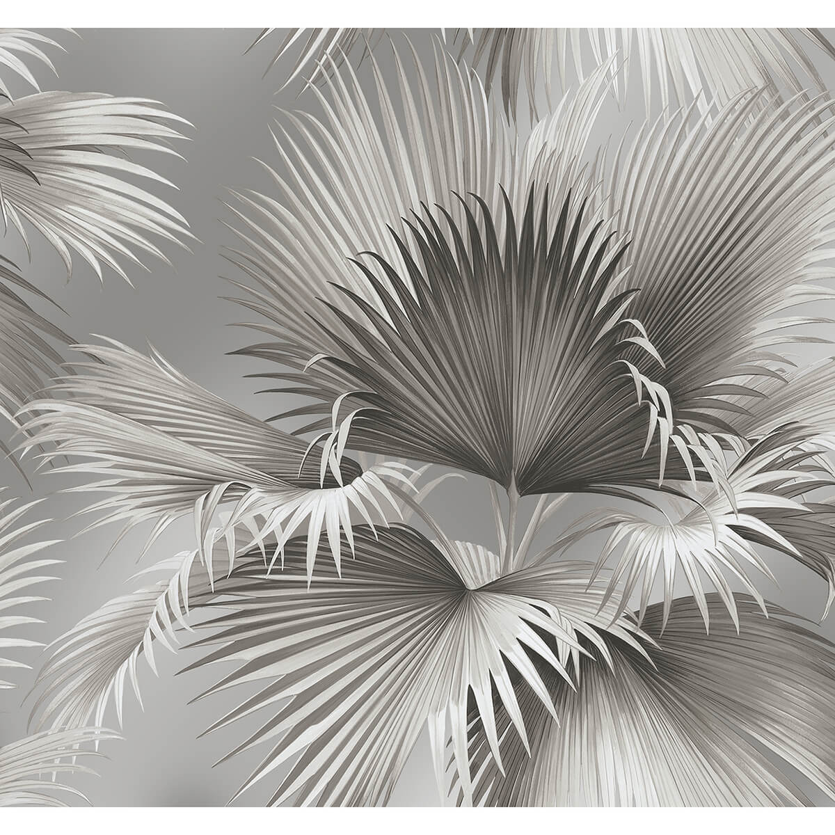 Summer Palm Platinum Tropical Wallpaper - York Wallcoverings - 2927-81908 - York Wallcoverings Wallpaper
