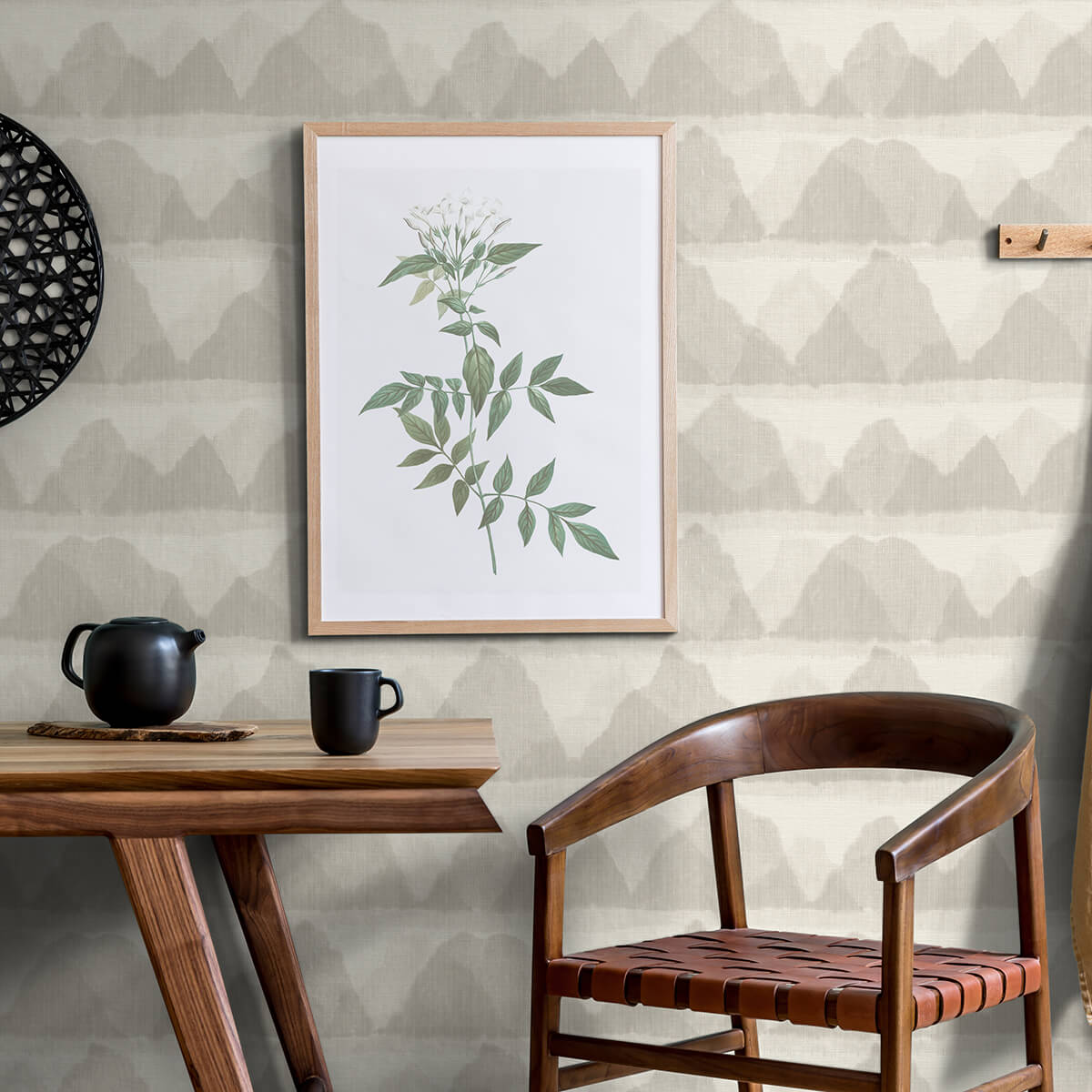 Taupe Mountain Peak Peel & Stick String - York Wallcoverings - NUS3950 - York Wallcoverings Wallpaper
