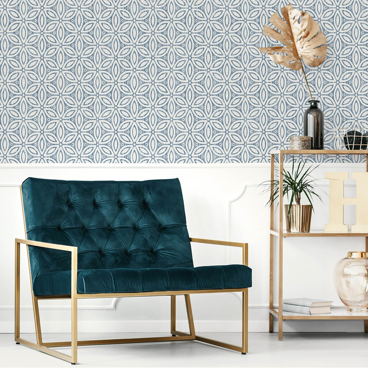 Blue Hepatica Petal Peel & Stick String - York Wallcoverings - NUS3958 - York Wallcoverings Wallpaper