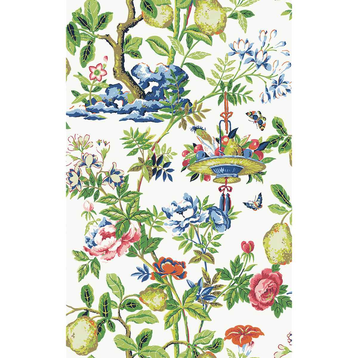 Bloom Shantung Garden Scalamandre Self Adhesive Wallpaper - York Wallcoverings - SCS3840 - York Wallcoverings Wallpaper