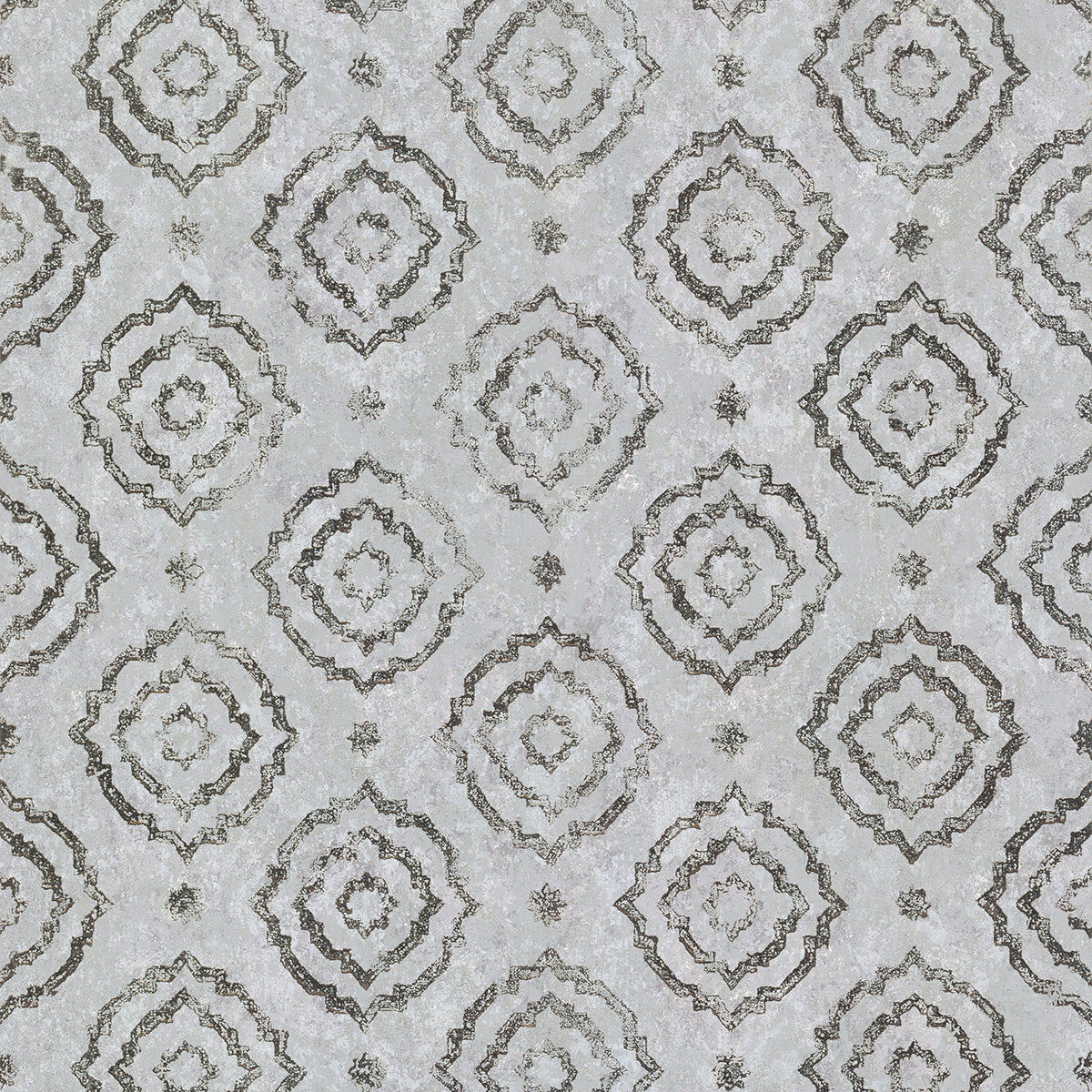 Uma Silver Star Medallion Wallpaper  | Brewster Wallcovering - The WorkRm