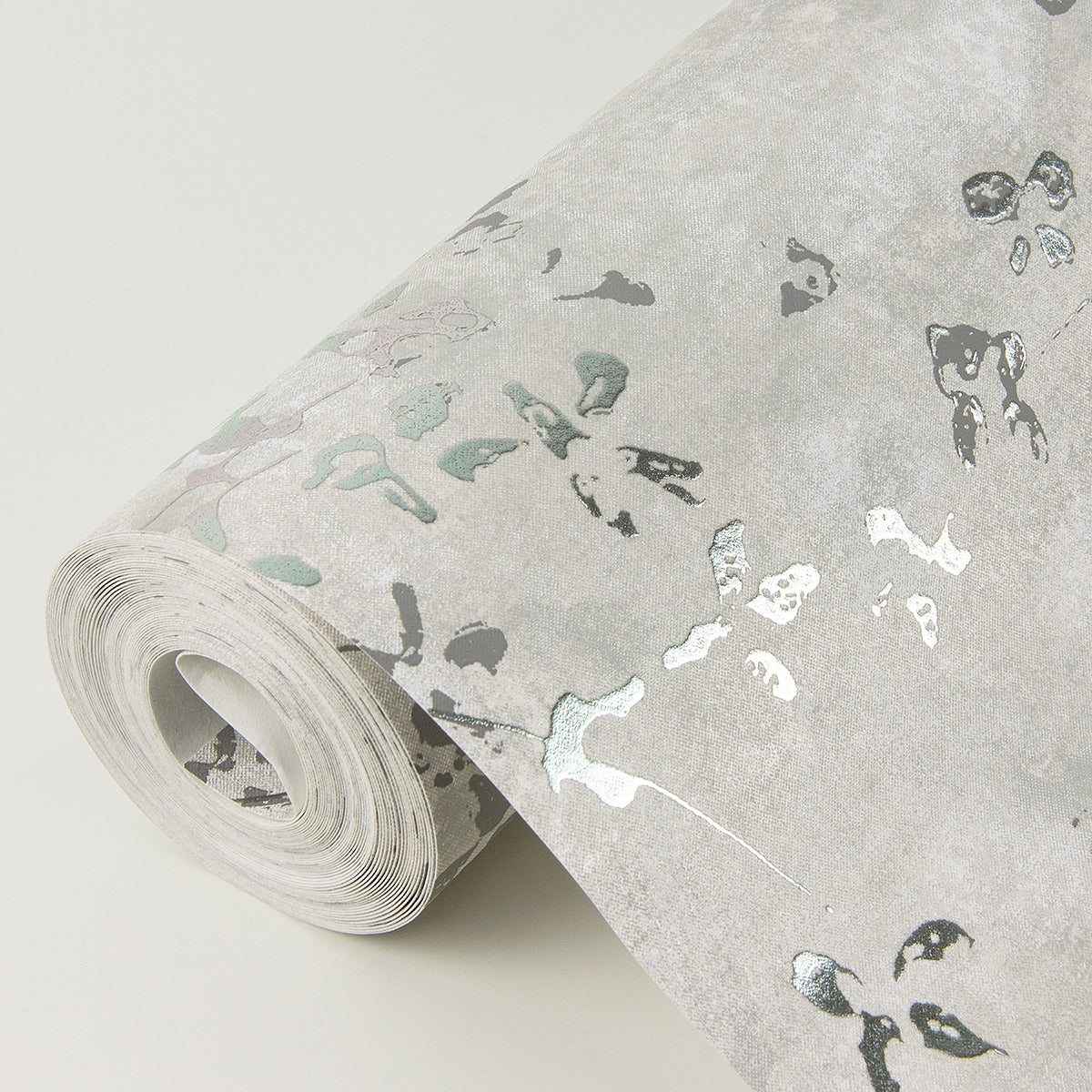 Arian Silver Inkburst Wallpaper  | Brewster Wallcovering - The WorkRm