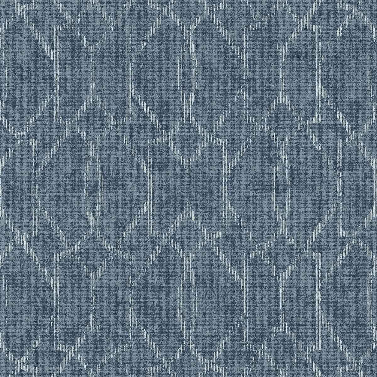Ziva Blue Trellis Wallpaper - York Wallcoverings - 4019-86449 - York Wallcoverings Wallpaper