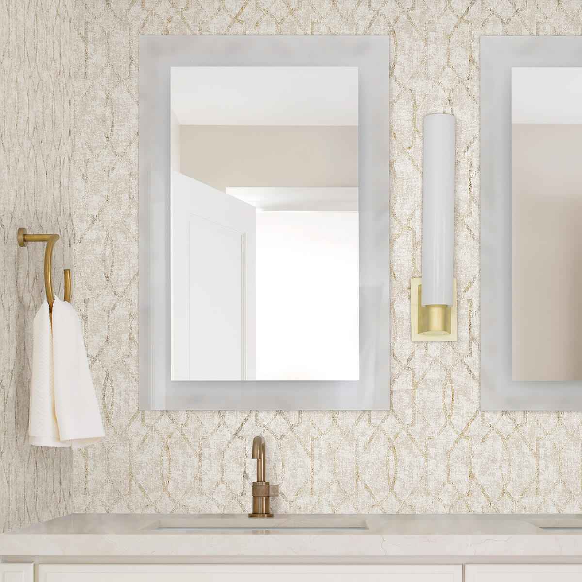 Ziva Gold Trellis Wallpaper - York Wallcoverings - 4019-86450 - York Wallcoverings Wallpaper