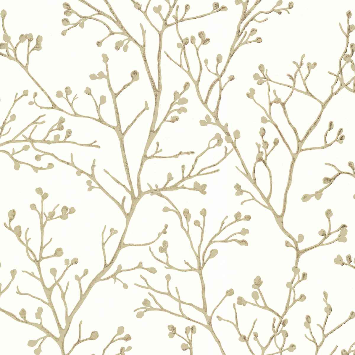 Koura Cream Budding Branches Wallpaper - York Wallcoverings - 4019-86454 - York Wallcoverings Wallpaper