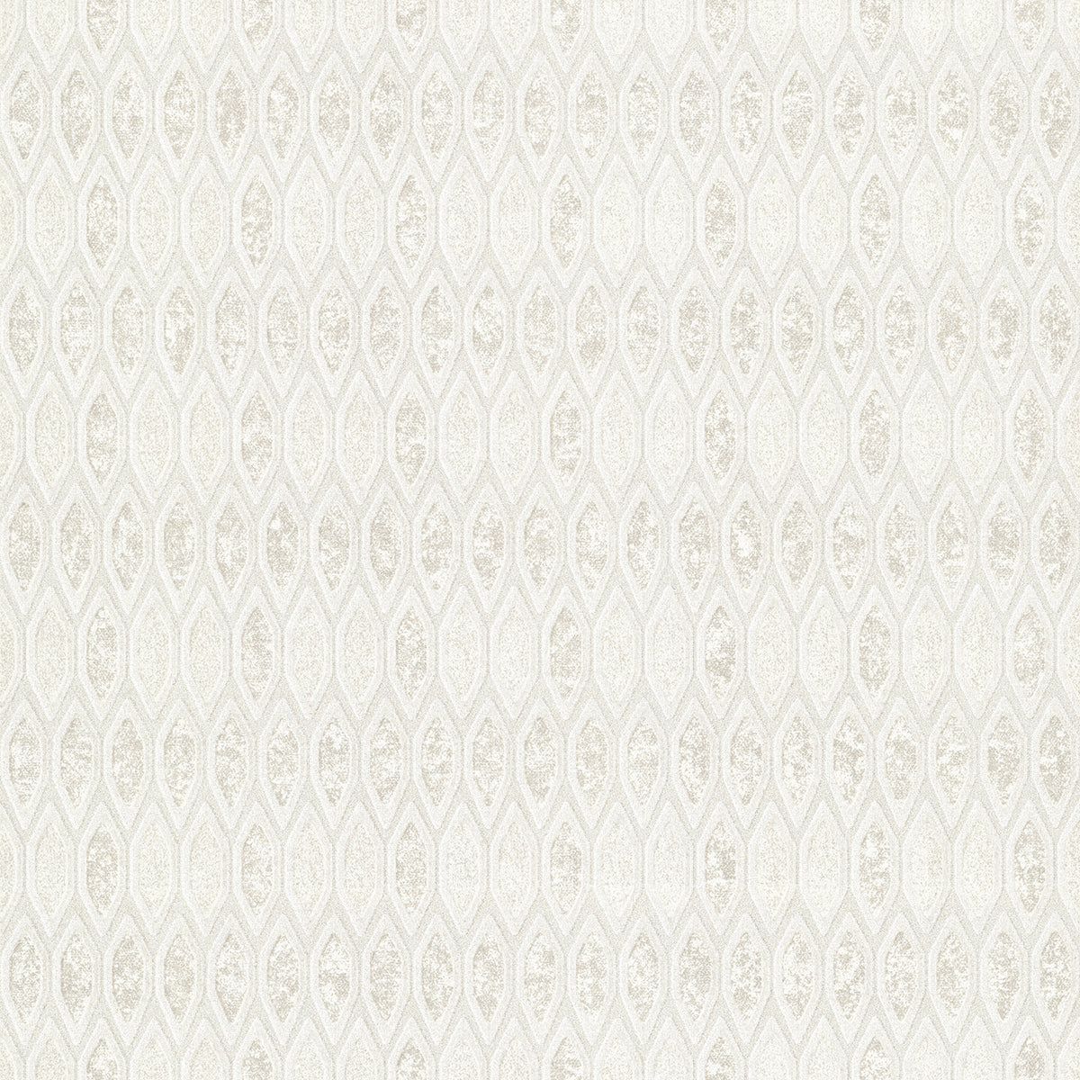 Damour Cream Hexagon Ogee Wallpaper  | Brewster Wallcovering
