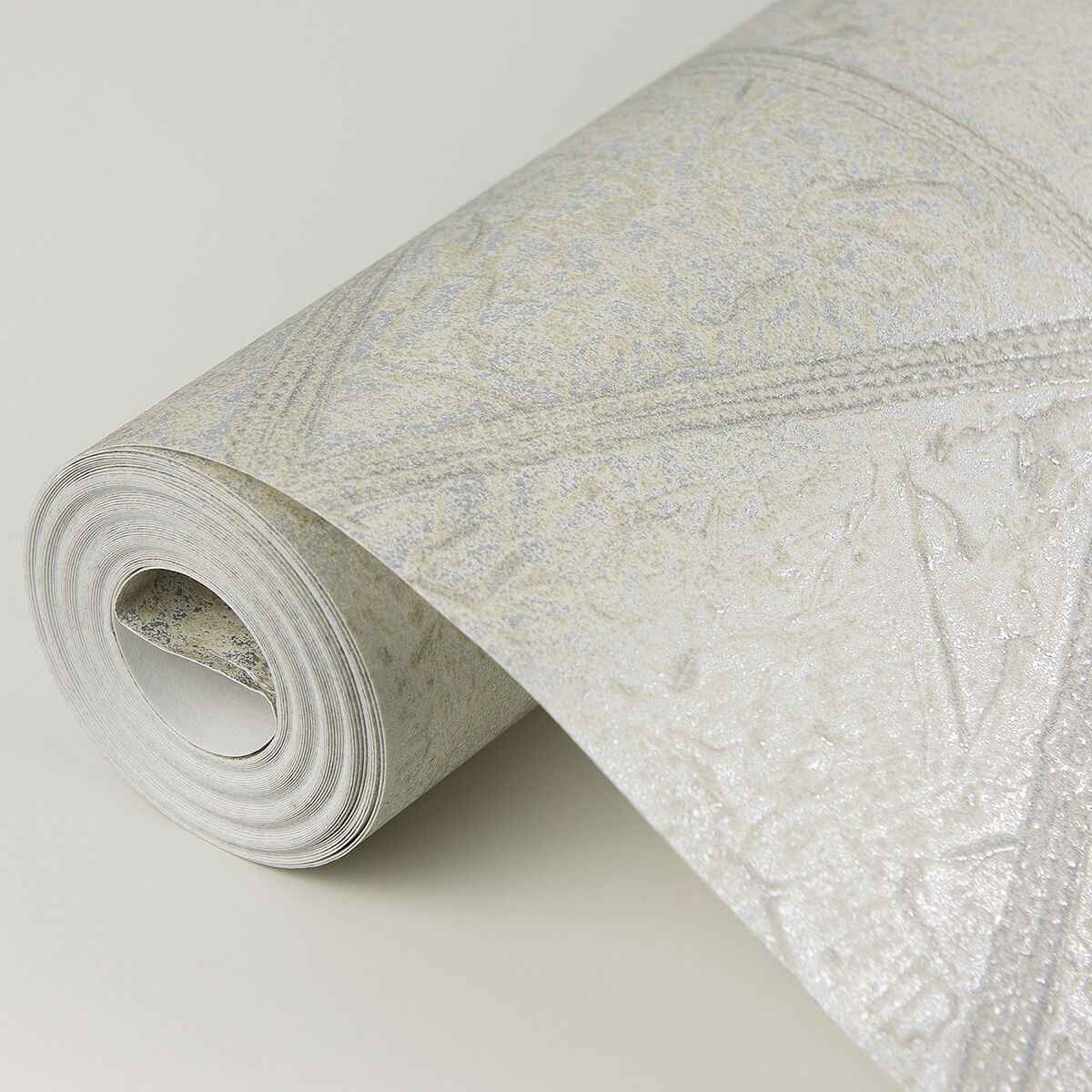 Mayari Platinum Tiled Wallpaper - York Wallcoverings - 4019-86489 - York Wallcoverings Wallpaper