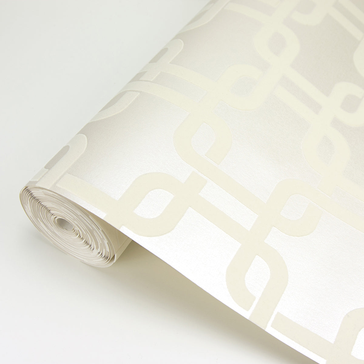 Waldorf Ivory Flocked Links Wallpaper  | Brewster Wallcovering - The WorkRm