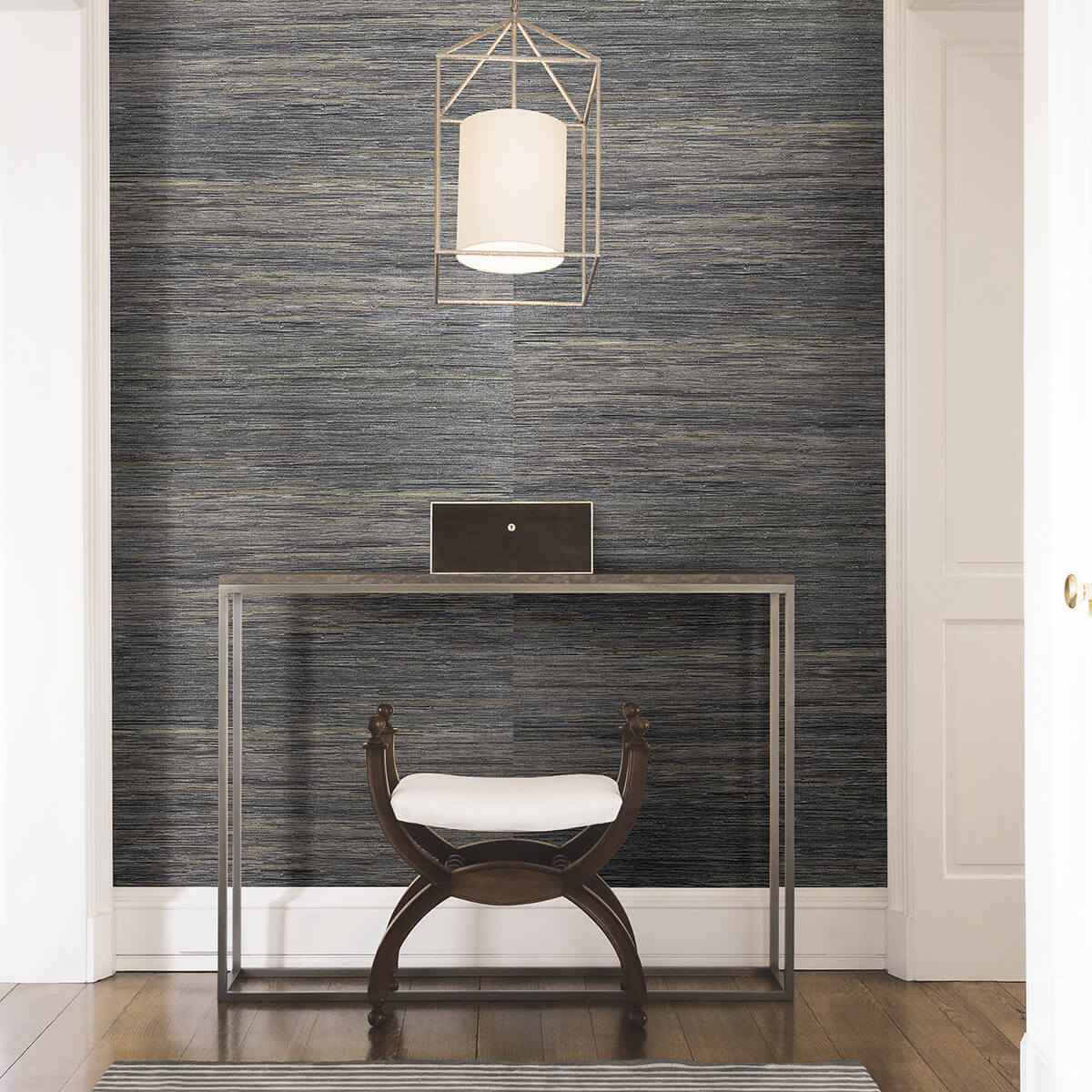 Fujian Silver Grasscloth Wallpaper - York Wallcoverings - 2829-80007 - York Wallcoverings Wallpaper