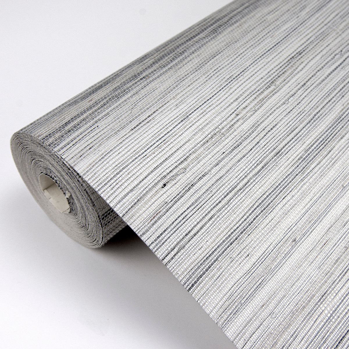 Baishin Silver Grasscloth Wallpaper - Brewster Wallcovering