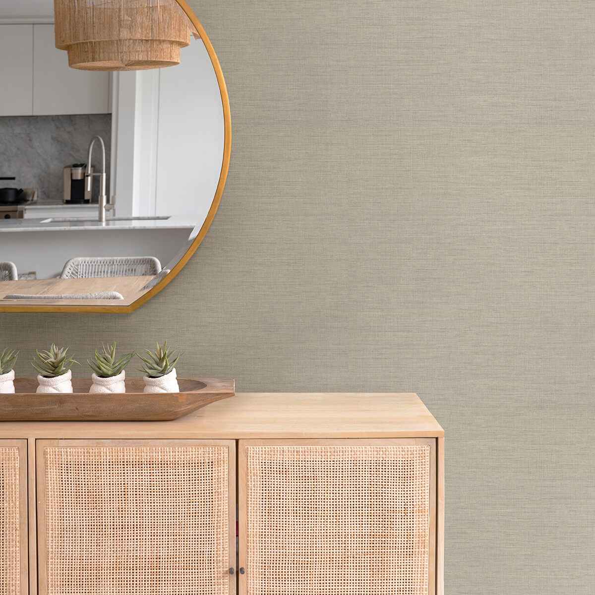 Essence Beige Linen Texture Wallpaper - York Wallcoverings - 2829-82056 - York Wallcoverings Wallpaper