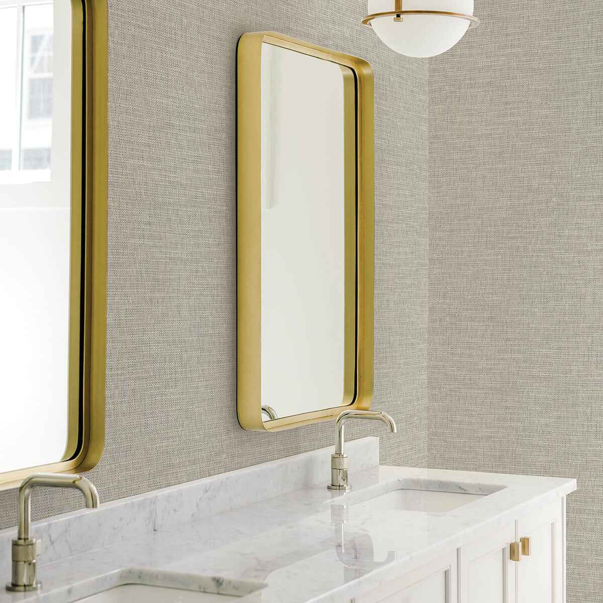 In The Loop Neutral Faux Grasscloth Wallpaper - York Wallcoverings - 2829-82059 - York Wallcoverings Wallpaper