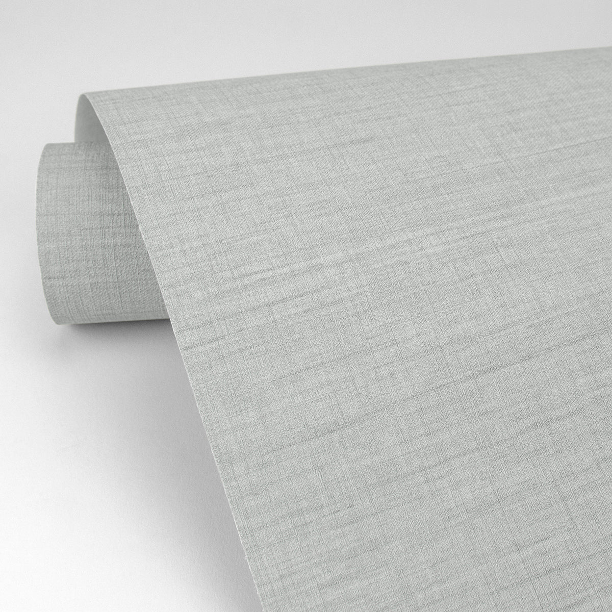 Essence Light Grey Linen Texture Wallpaper - Brewster Wallcovering