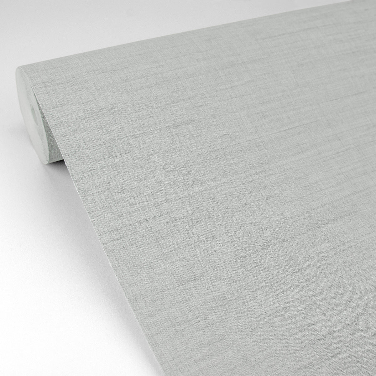 Essence Light Grey Linen Texture Wallpaper - Brewster Wallcovering