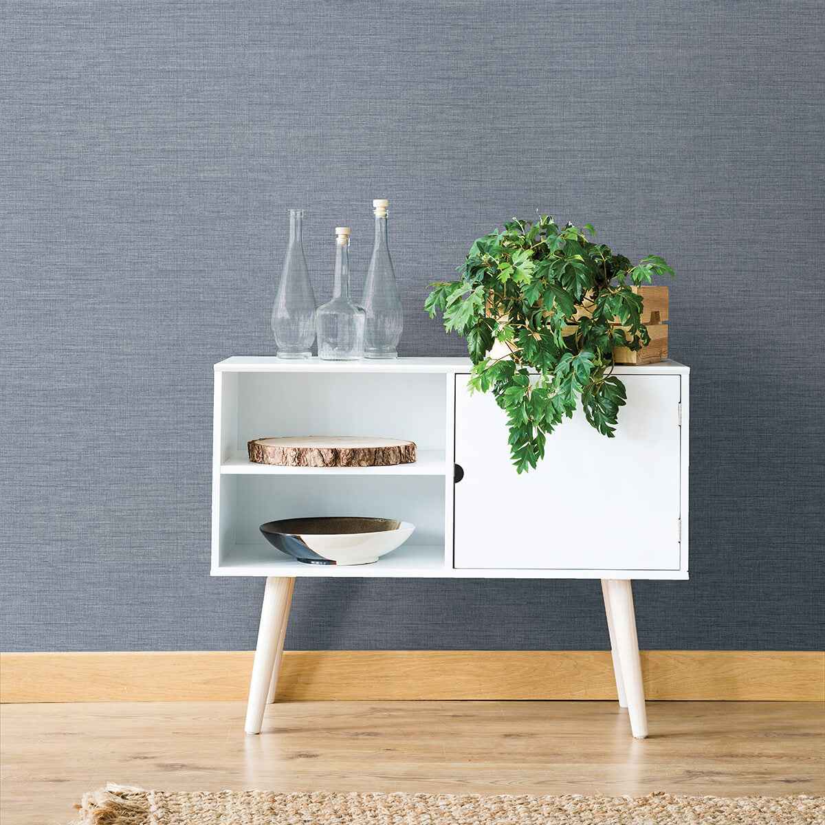 Essence Light Blue Linen Texture Wallpaper - York Wallcoverings - 2829-82062 - York Wallcoverings Wallpaper