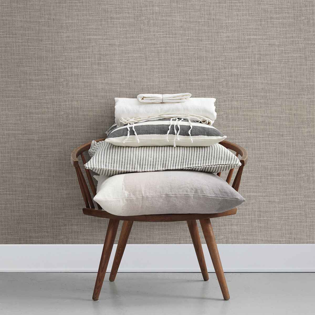 In The Loop Cream Faux Grasscloth Wallpaper - York Wallcoverings - 2829-82066 - York Wallcoverings Wallpaper