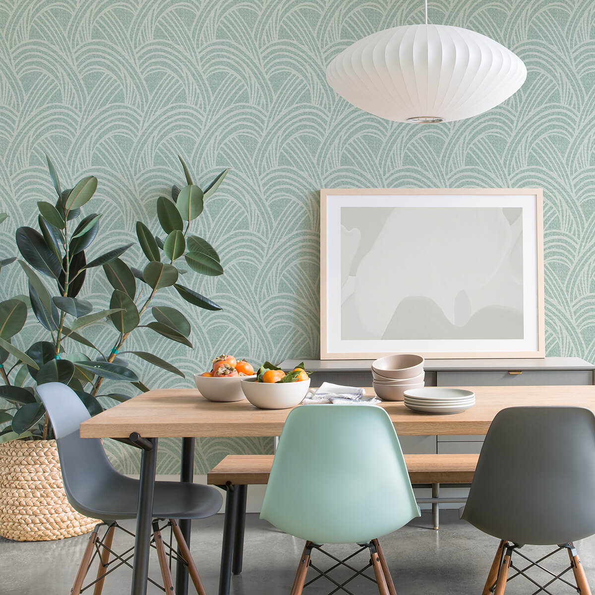 Farrah Green Geometric Wallpaper - York Wallcoverings - 2975-26218 - York Wallcoverings Wallpaper