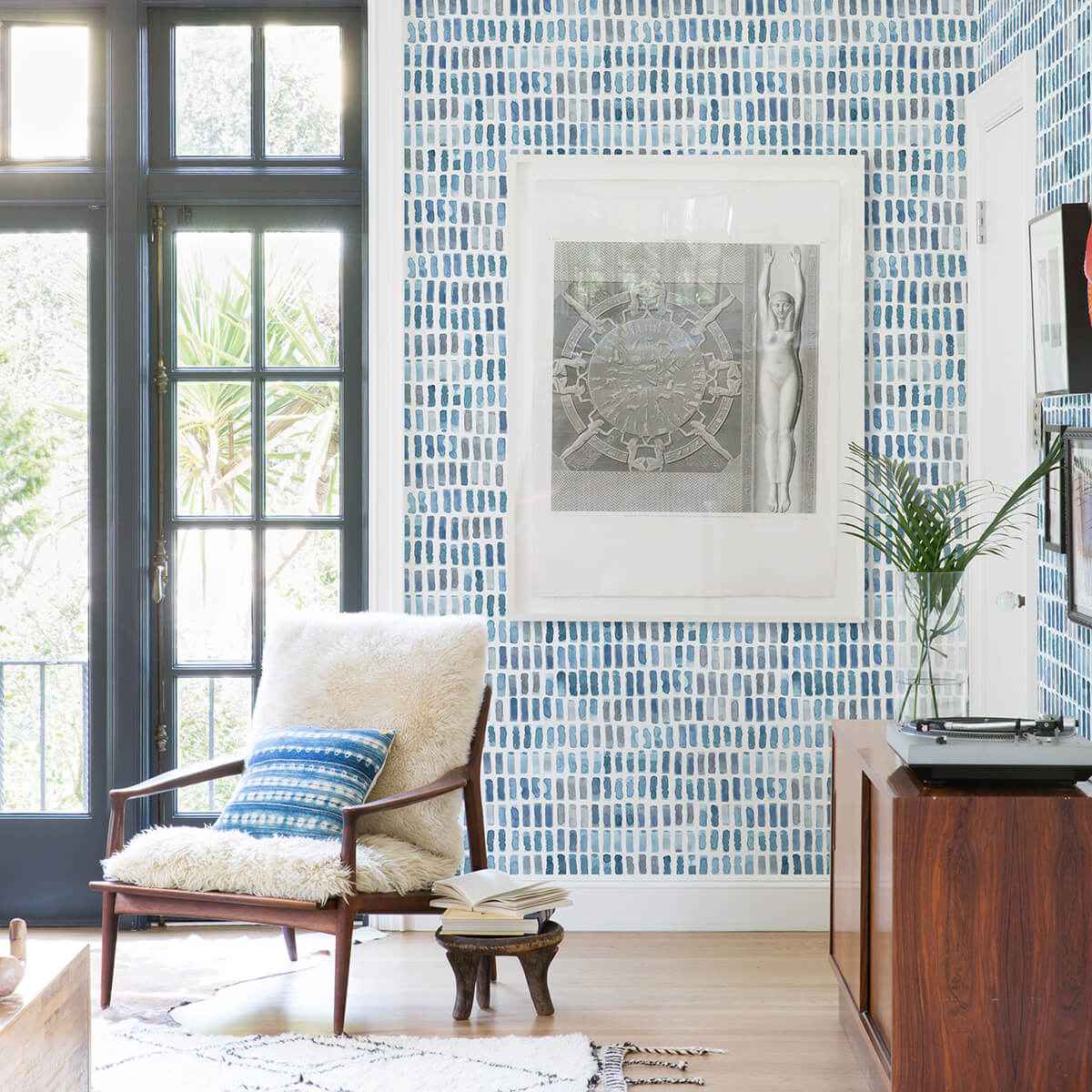 Brynne Indigo Watercolor Wallpaper - York Wallcoverings - 2975-26224 - York Wallcoverings Wallpaper