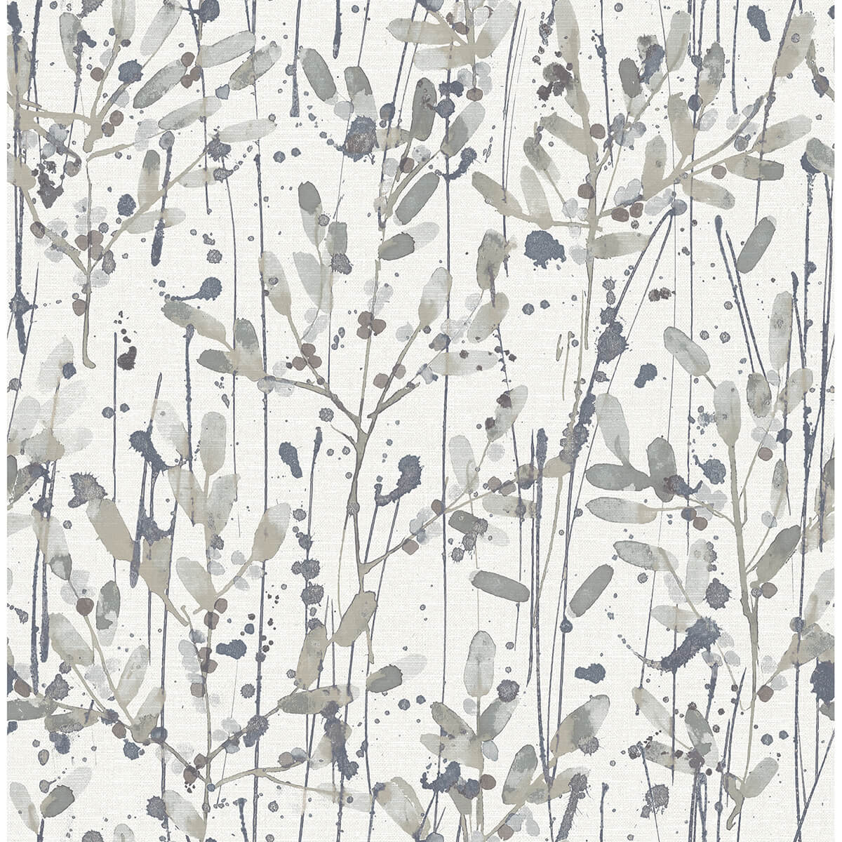Leandra Grey Floral Trail Wallpaper - York Wallcoverings - 2975-26238 - York Wallcoverings Wallpaper