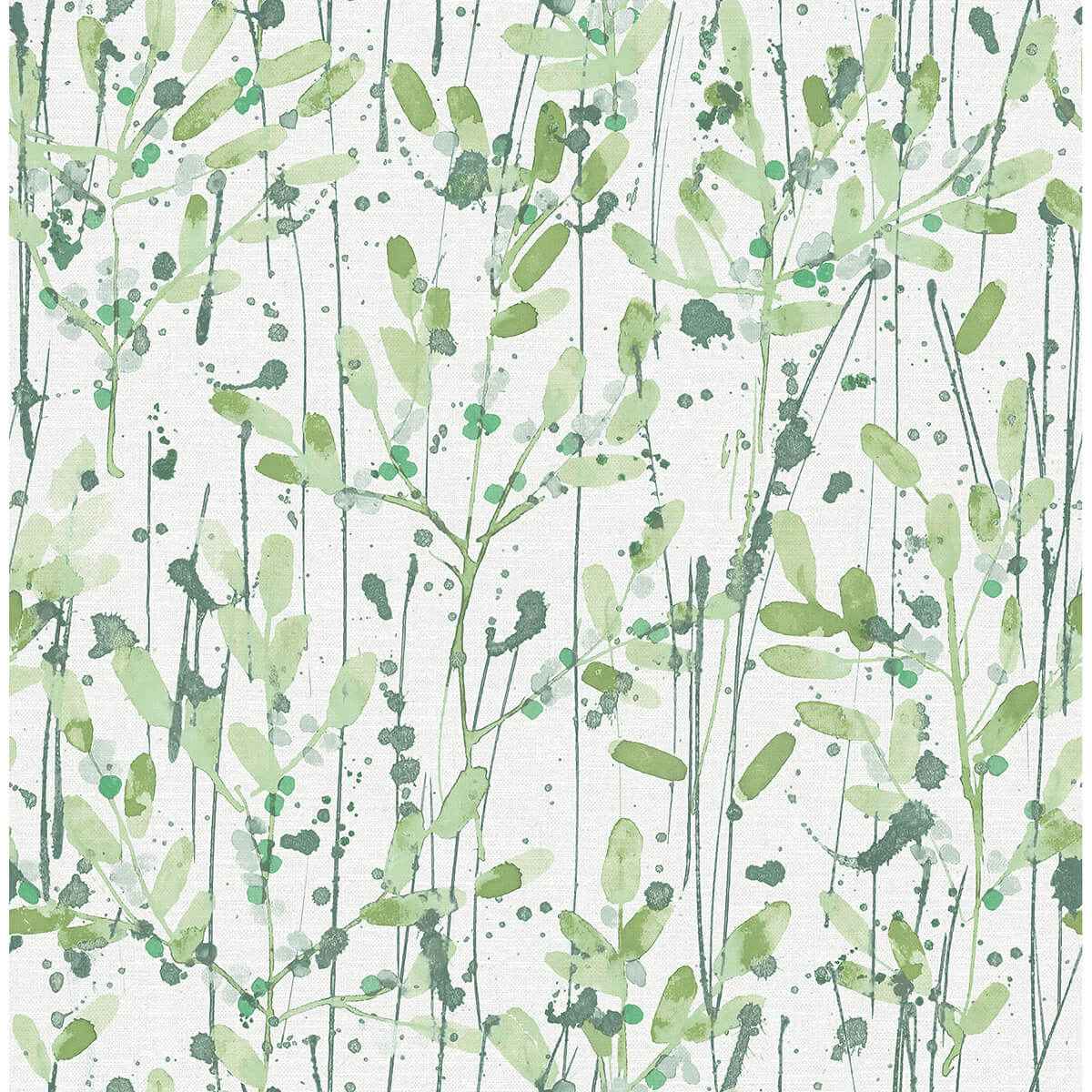 Leandra Green Floral Trail Wallpaper - York Wallcoverings - 2975-26241 - York Wallcoverings Wallpaper