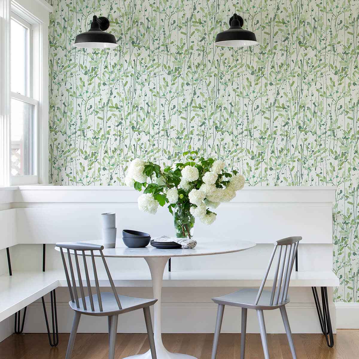 Leandra Green Floral Trail Wallpaper - York Wallcoverings - 2975-26241 - York Wallcoverings Wallpaper