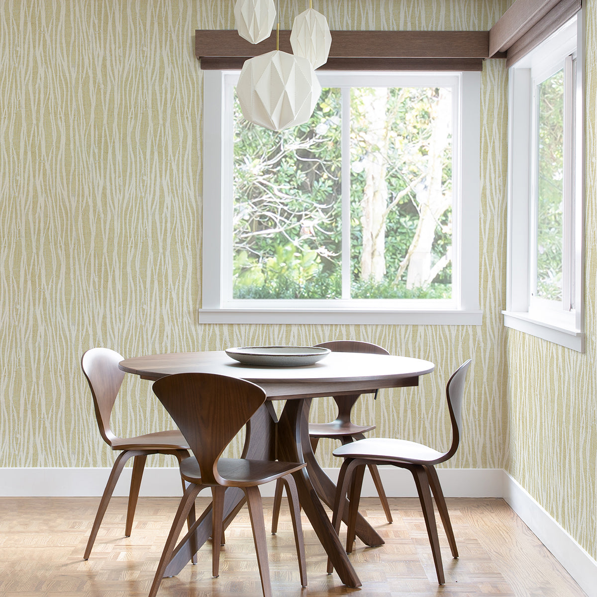 Nazar Yellow Stripe Wallpaper  | Brewster Wallcovering - The WorkRm