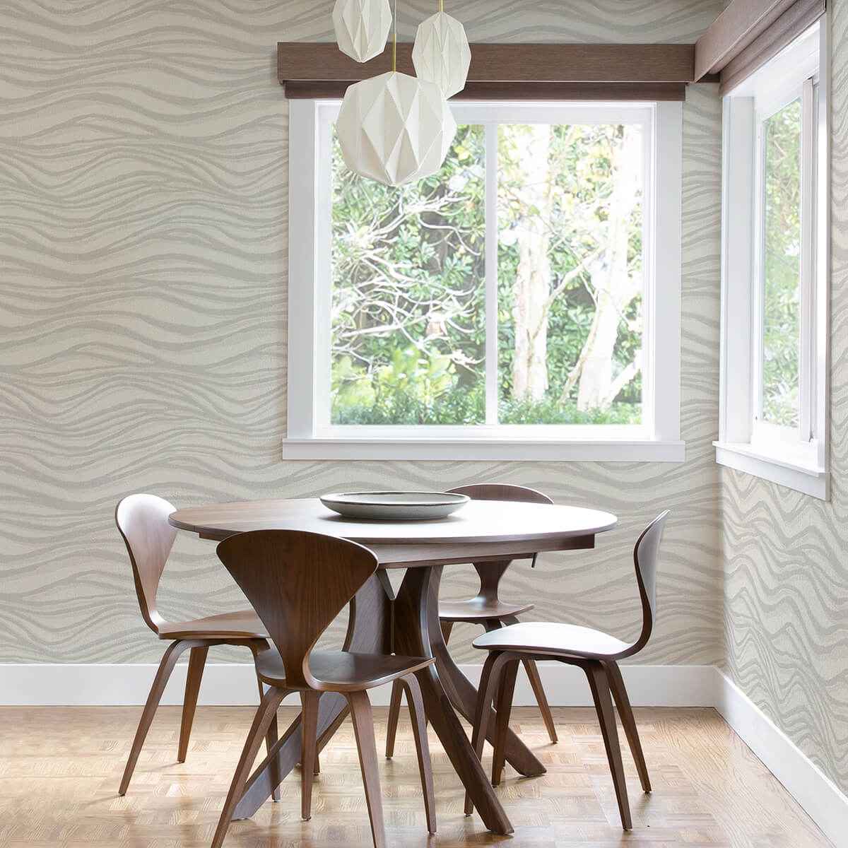 Chorus Champagne Wave Wallpaper - York Wallcoverings - 2975-87360 - York Wallcoverings Wallpaper