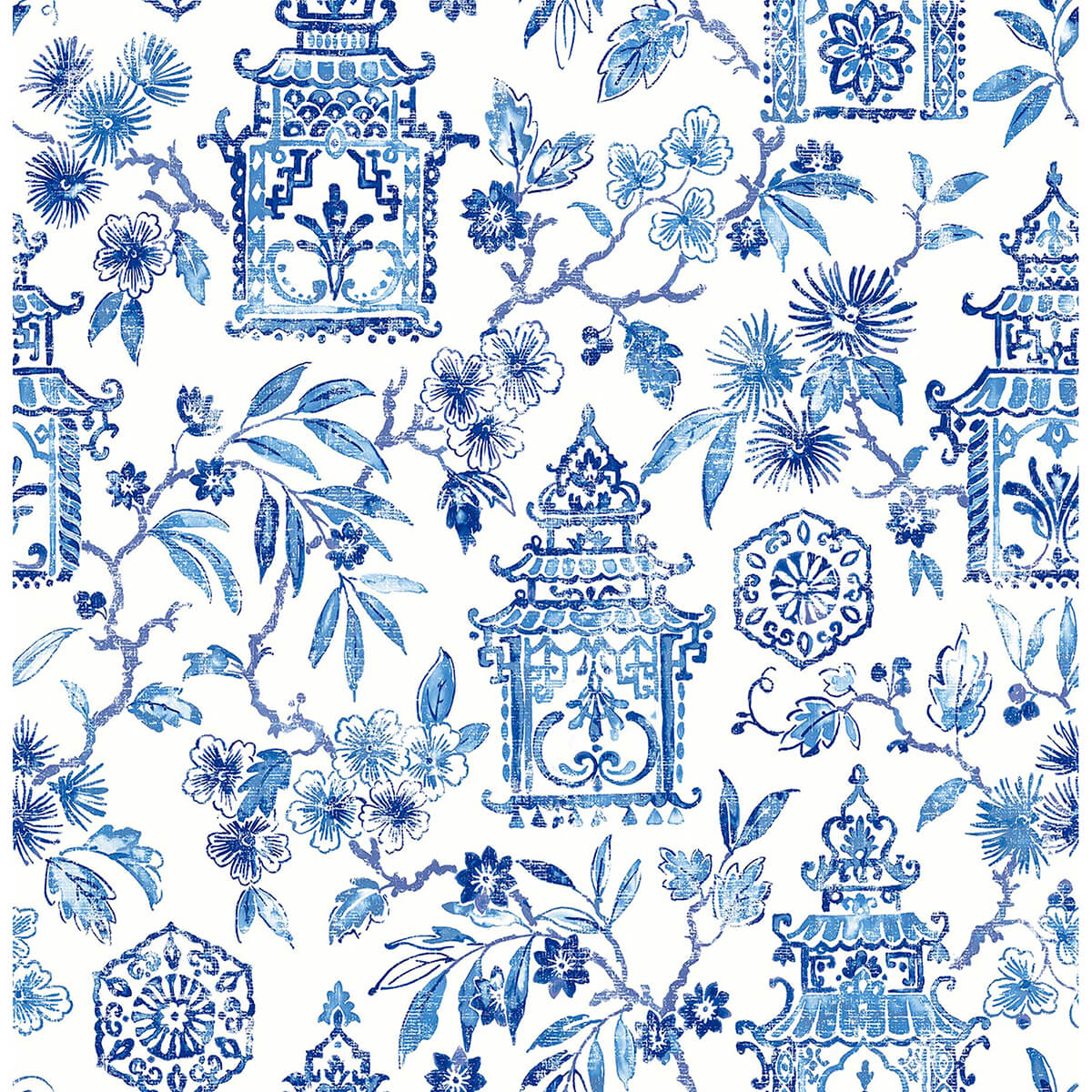 Blue Danson Peel & Stick Wallpaper - York Wallcoverings - NUS4035 - York Wallcoverings Wallpaper