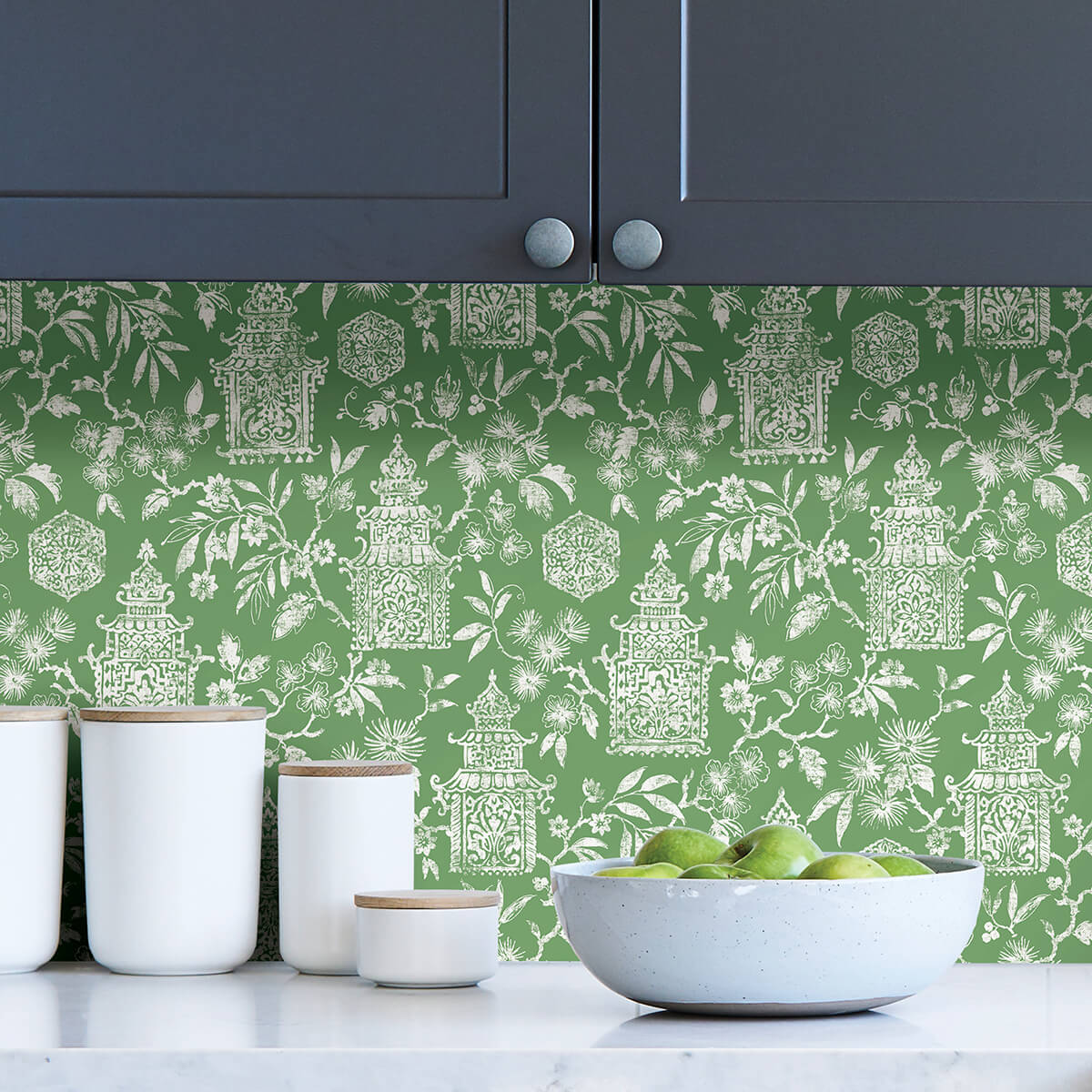 Green Danson Peel & Stick Wallpaper - York Wallcoverings - NUS4036 - York Wallcoverings Wallpaper