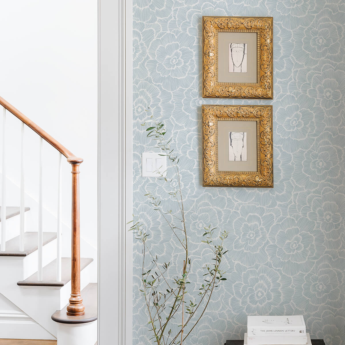 Blue Saraya Peel and Stick Wallpaper - York Wallcoverings - NUS4048 - York Wallcoverings Wallpaper