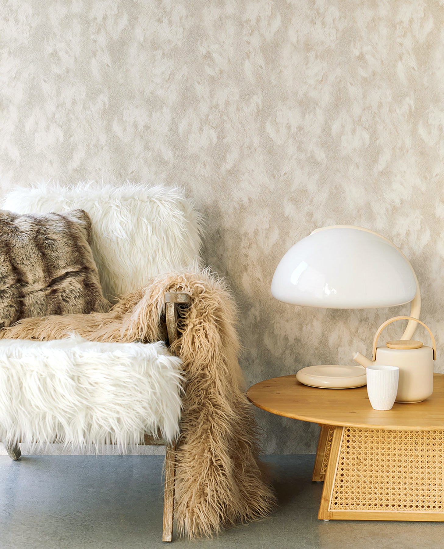 Pennine Taupe Pony Hide Wallpaper  | Brewster Wallcovering - The WorkRm