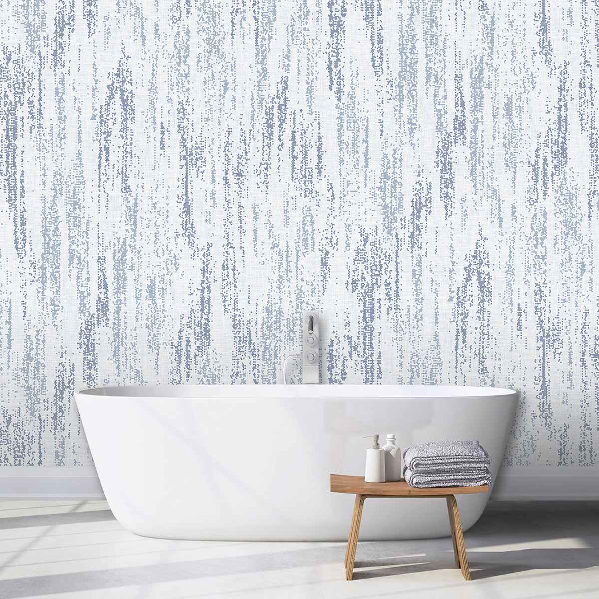 Rainfall Ocean Blue Wall Mural - York Wallcoverings - ASTM3917 - York Wallcoverings Wallpaper