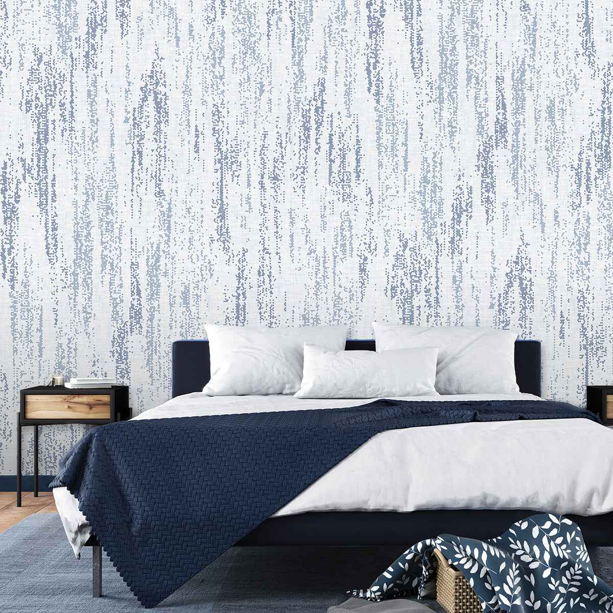 Rainfall Ocean Blue Wall Mural - York Wallcoverings - ASTM3917 - York Wallcoverings Wallpaper