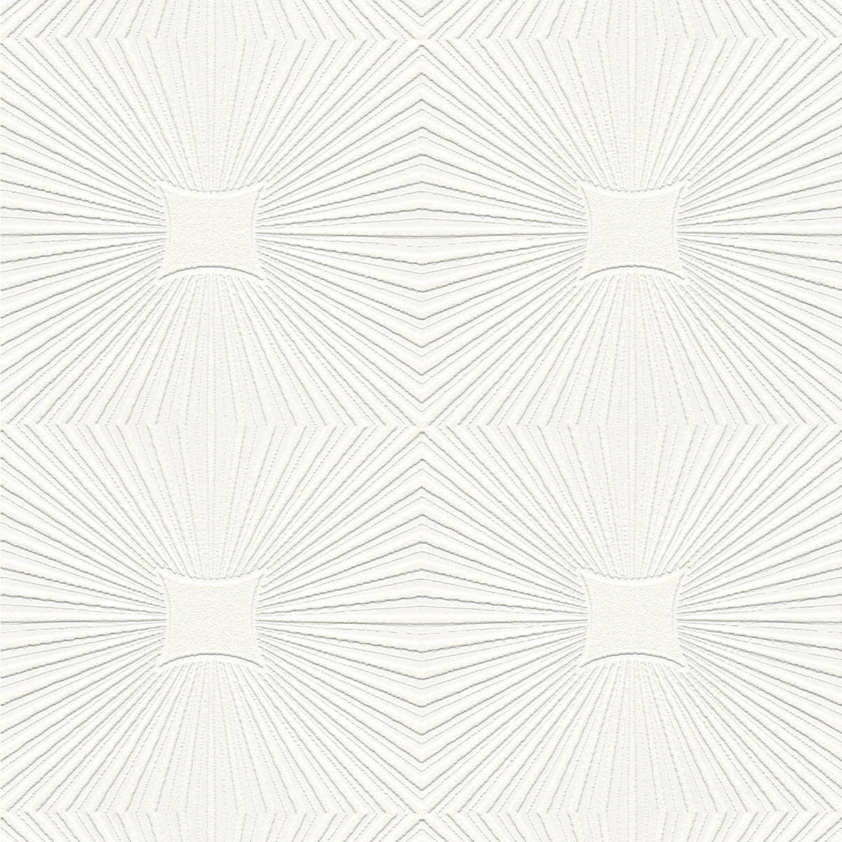 Picture of Silvie White Tin Burst Paintable Wallpaper