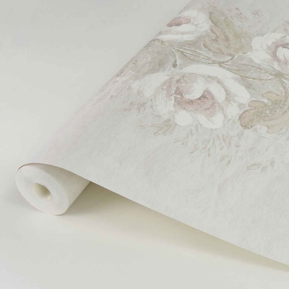 Dutch Garland Blush Gardenia Stripe Wallpaper - York Wallcoverings - AST4068