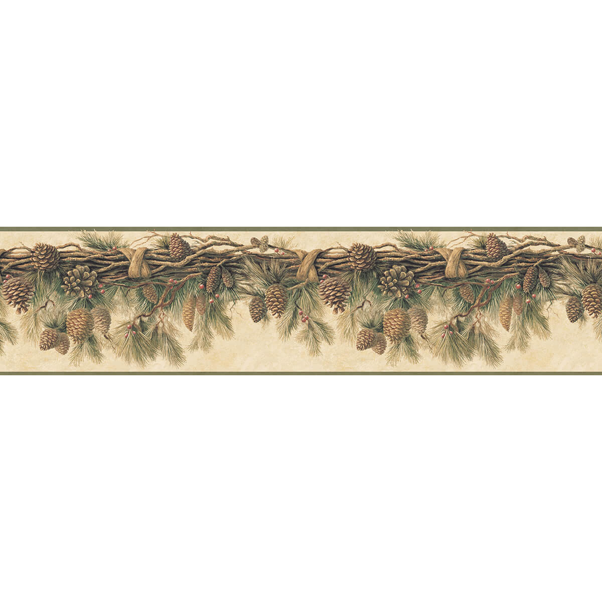 coulter-olive-pinecone-forest-wallpaper-york-wallcoverings-3123-01391 - York Wallcoverings Wallpaper