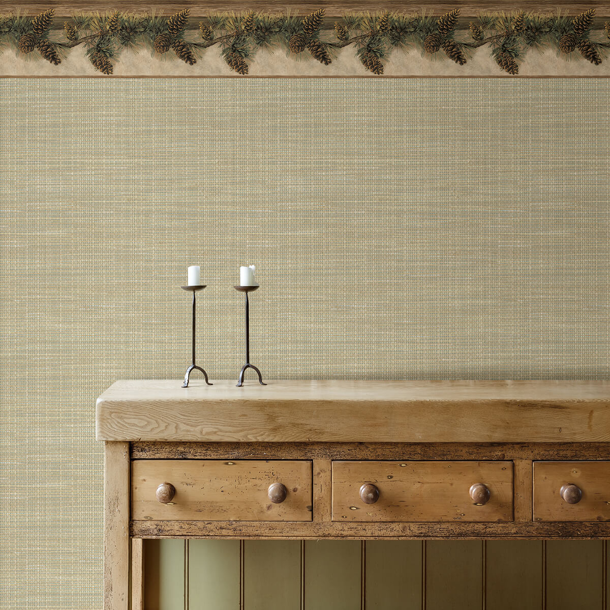 pine-hill-chestnut-branches-wallpaper-york-wallcoverings-3123-01632 - York Wallcoverings Papel pintado