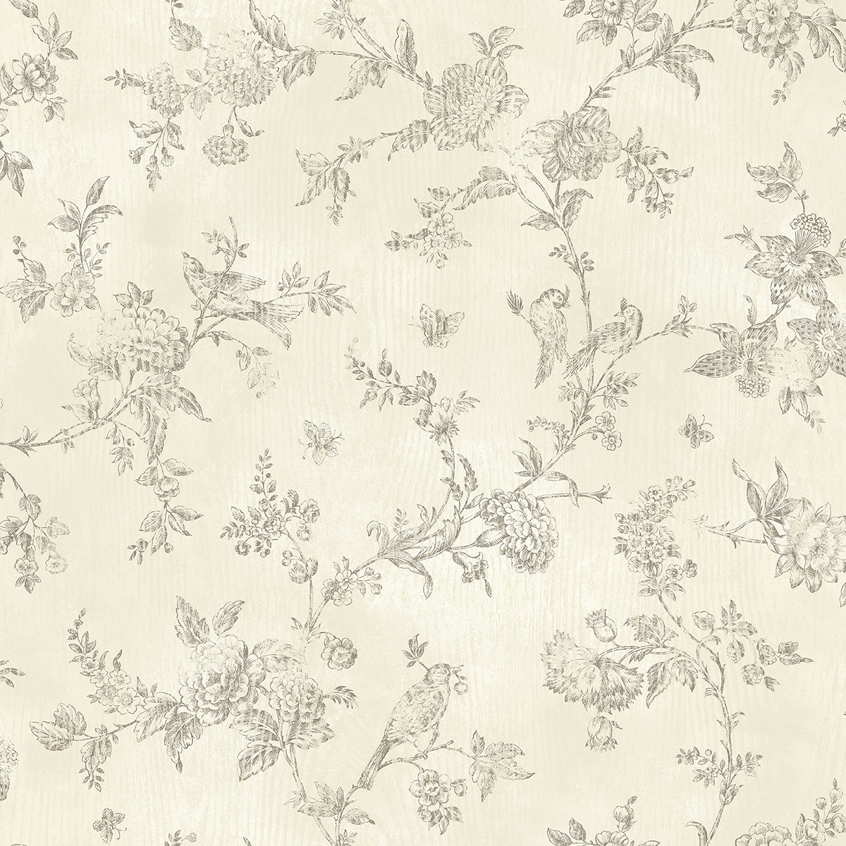 Picture of French Nightingale Brown Trail Wallpaper