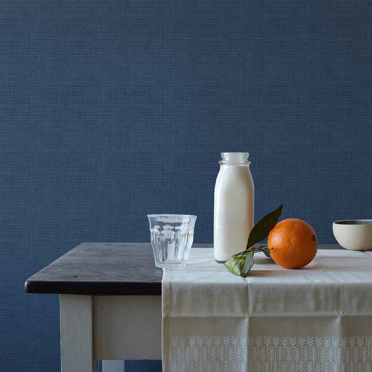 Nimmie Navy Navy Basketweave Wallpaper - York Wallcoverings - 3123-10002 - York Wallcoverings Wallpaper