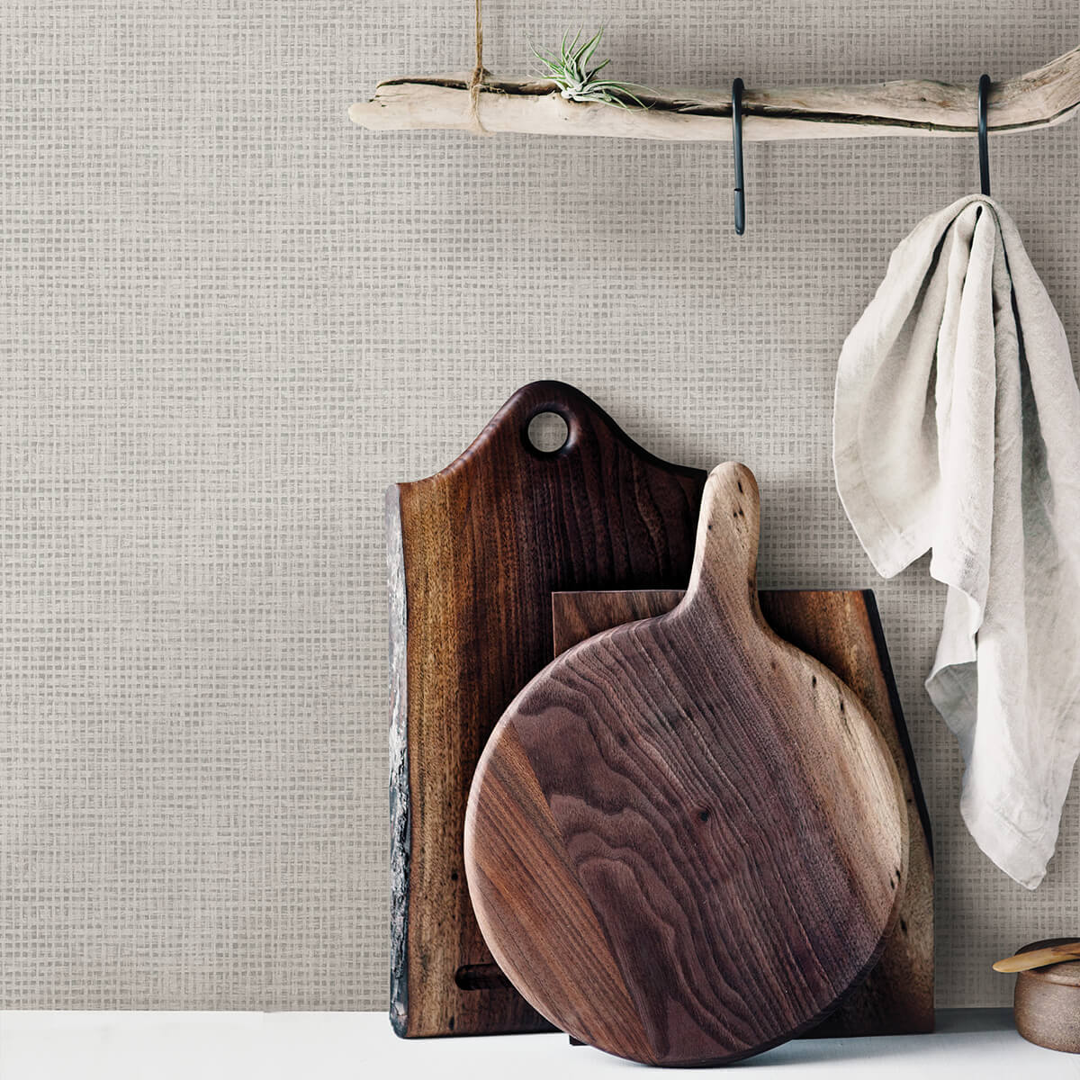 nimmie-light-grey-basketweave-wallpaper-york-wallcoverings-3123-10010 - York Wallcoverings Papel pintado