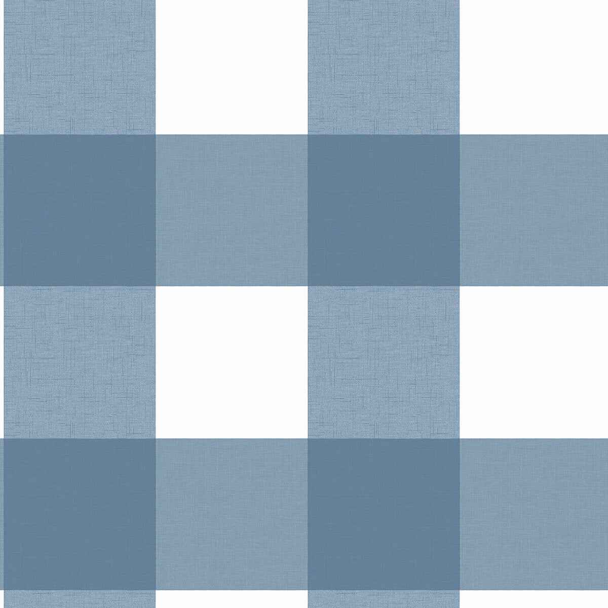 Amos Navy Gingham Wallpaper - York Wallcoverings - 3123-12533 - York Wallcoverings Wallpaper