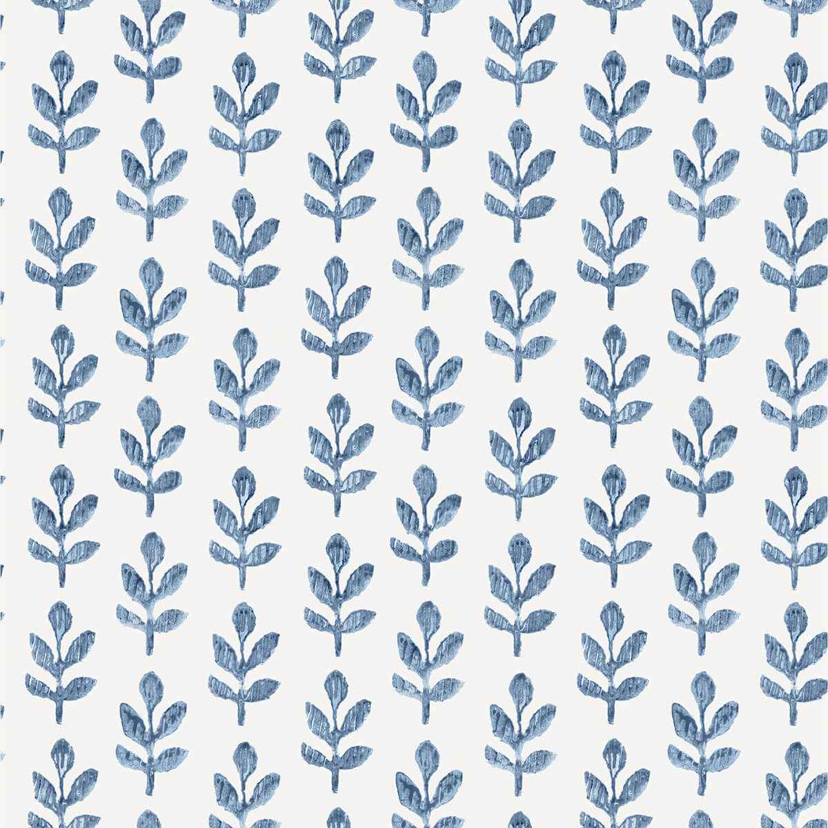 Whiskers Blue Leaf Wallpaper - York Wallcoverings - 3123-13841