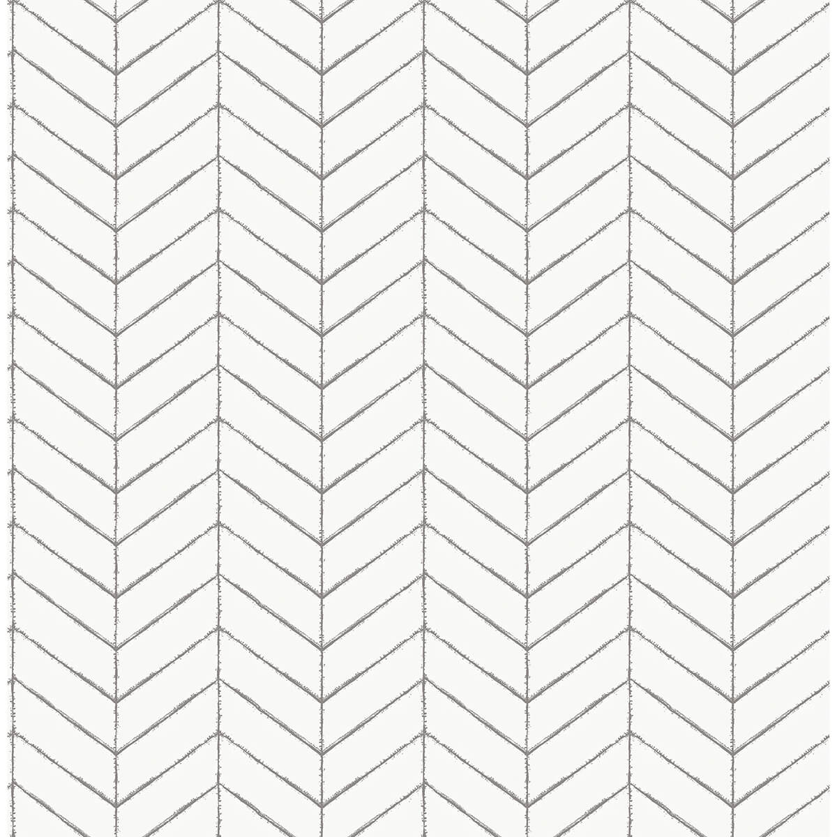 bison-dark-grey-herringbone-wallpaper-york-wallcoverings-3123-25097 - York Wallcoverings Papel pintado