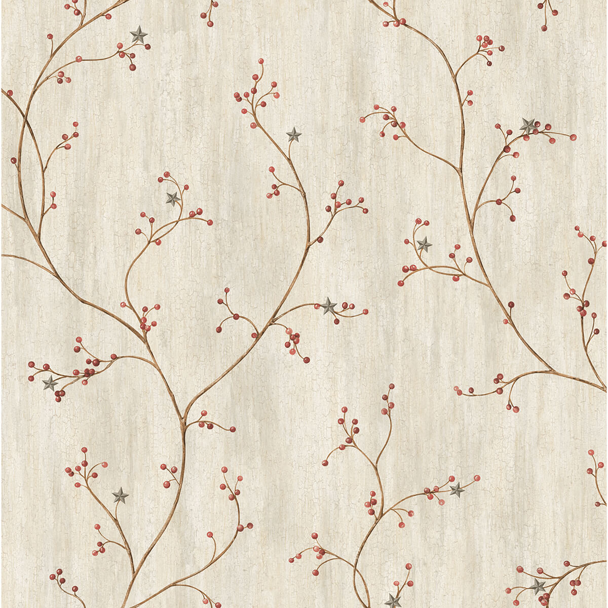 justine-light-grey-berry-trail-wallpaper-york-wallcoverings-3123-44031 - York Wallcoverings Papel pintado