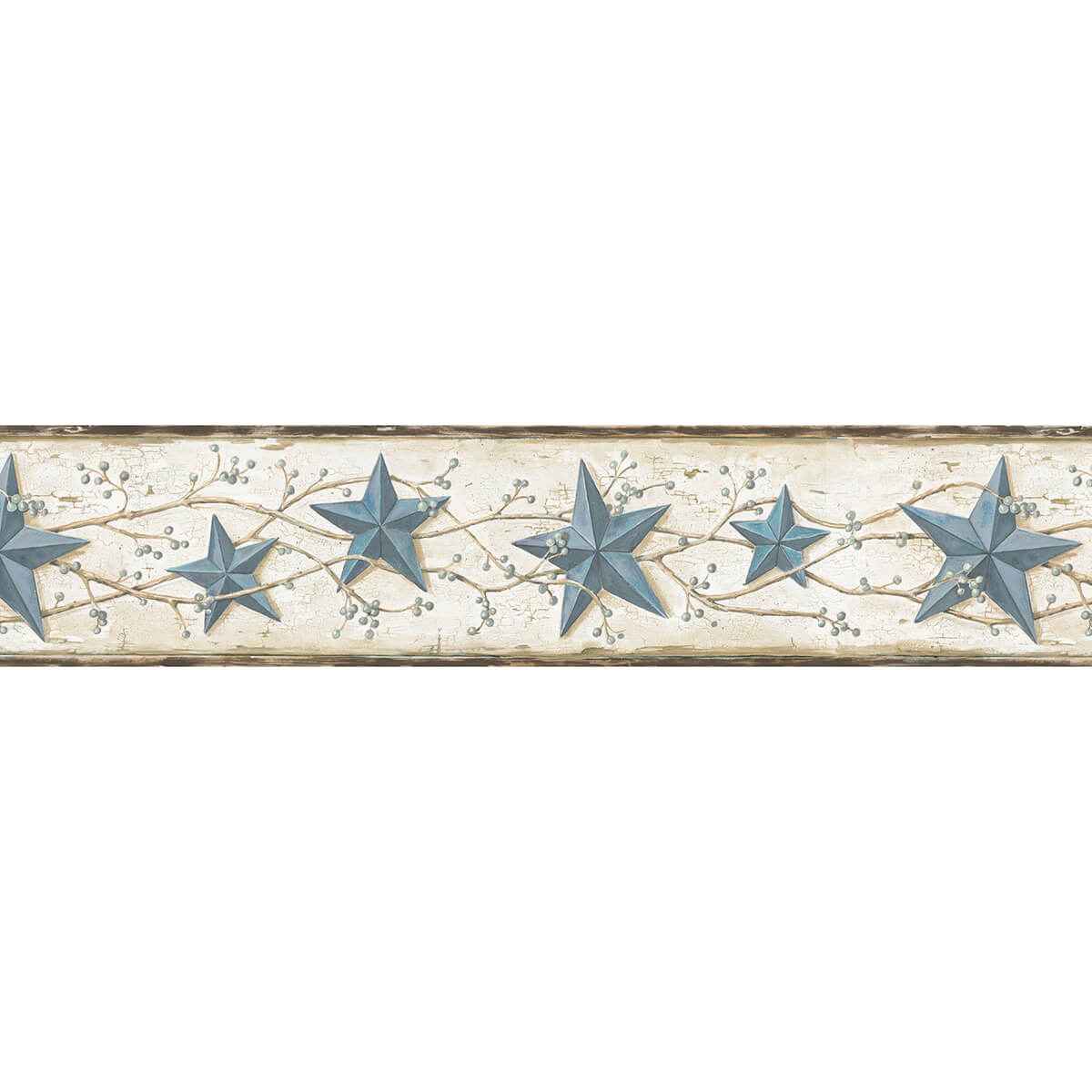 Blue Heritage Tin Star Wallpaper - York Wallcoverings - 3123-65366
