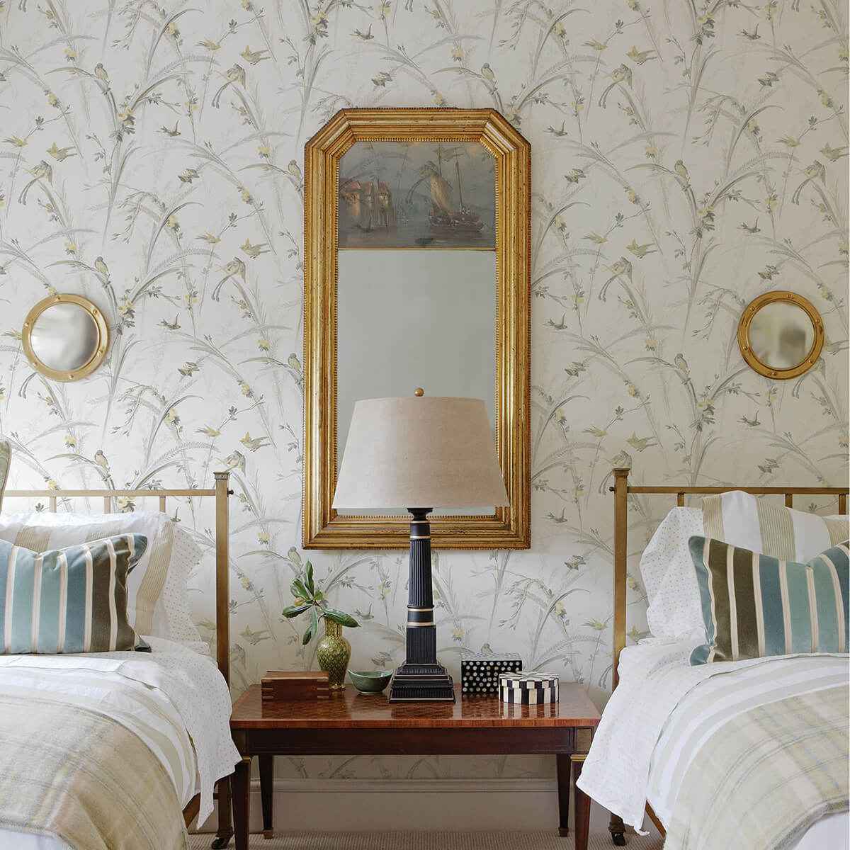 Meadowlark Yellow Botanical Wallpaper - York Wallcoverings - 3123-193210 - York Wallcoverings Wallpaper